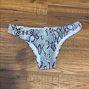 Snake print bikini bottoms